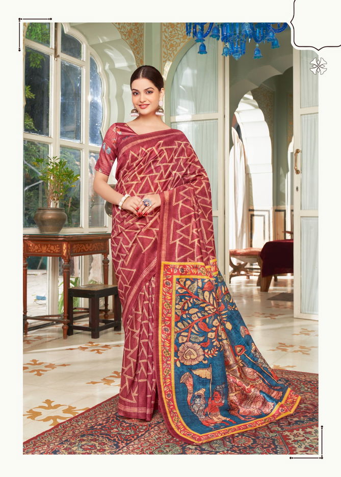 Madhubani By Shreyans MP-01 To MP-09 Printed Saree Catalog